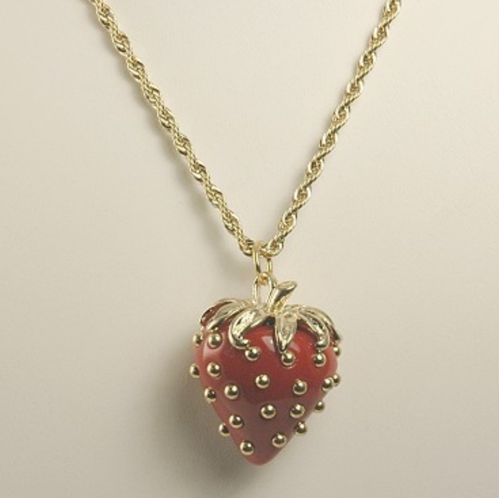 Long Strawberry Necklace