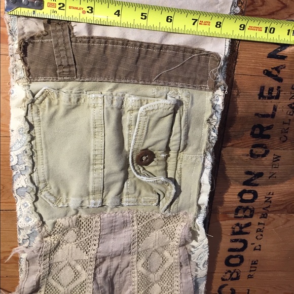 Upcycled lace/cargo scarf // Fallen Angel - Picture 8 of 8