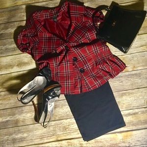 Red and Black Checkered Jacket/Blazer ❤️
