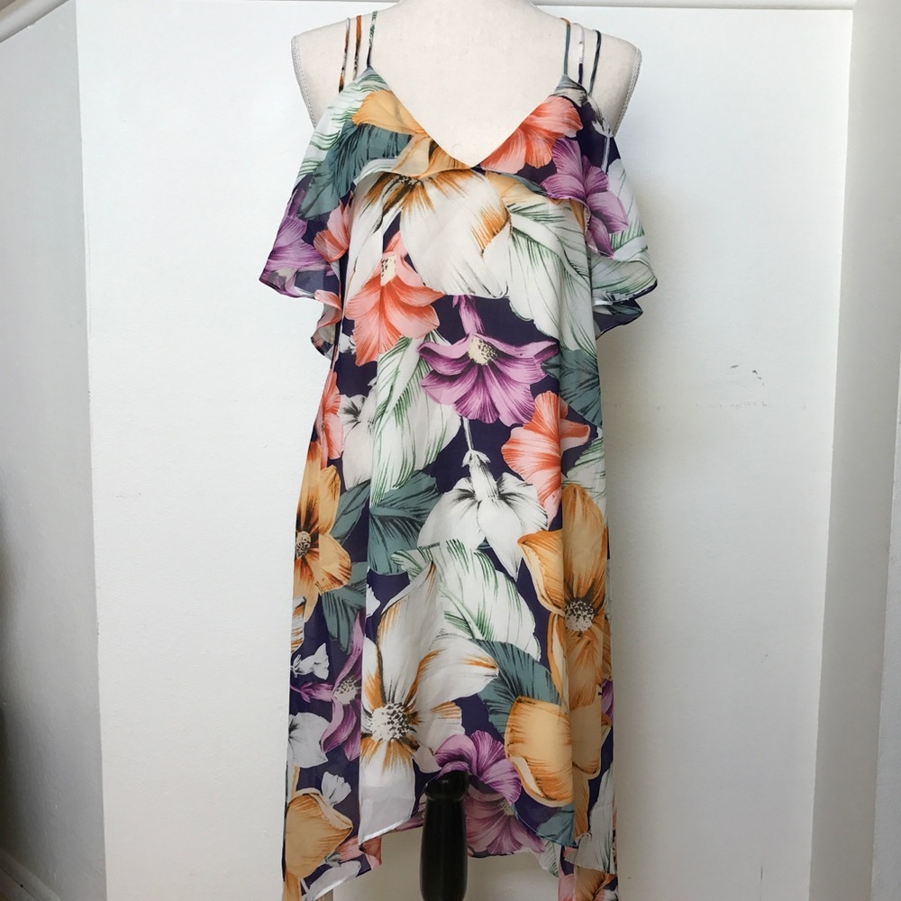 [Miss Me] Floral Ruffle Dress