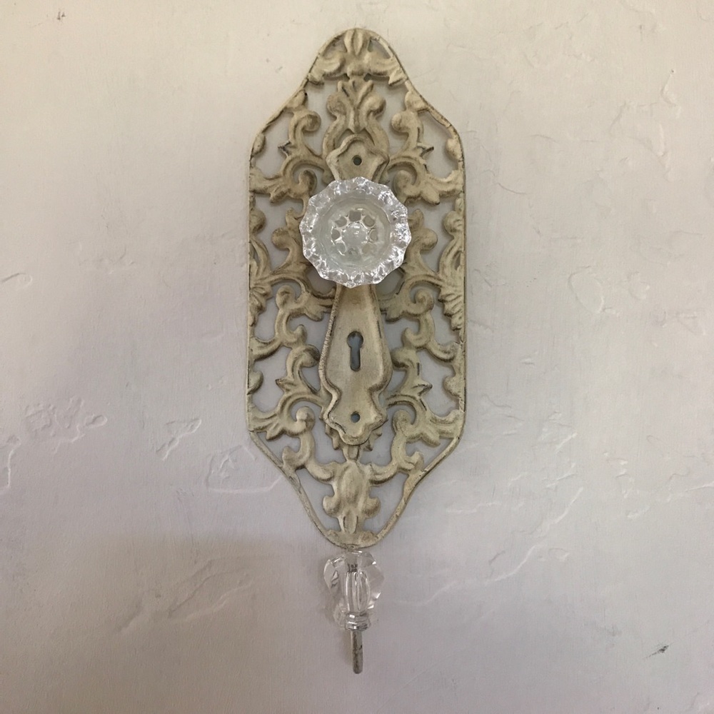 Anthro off white/cream belt or jewelry wall hook