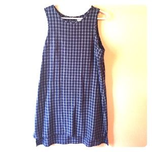 Native youth grid print dress