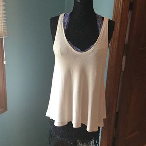 Free People cream swing tank size Medium.🎉SALE🎉