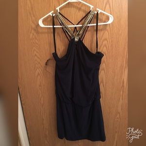⚜️ Gold and Navy Strappy Cocktail ⚜️