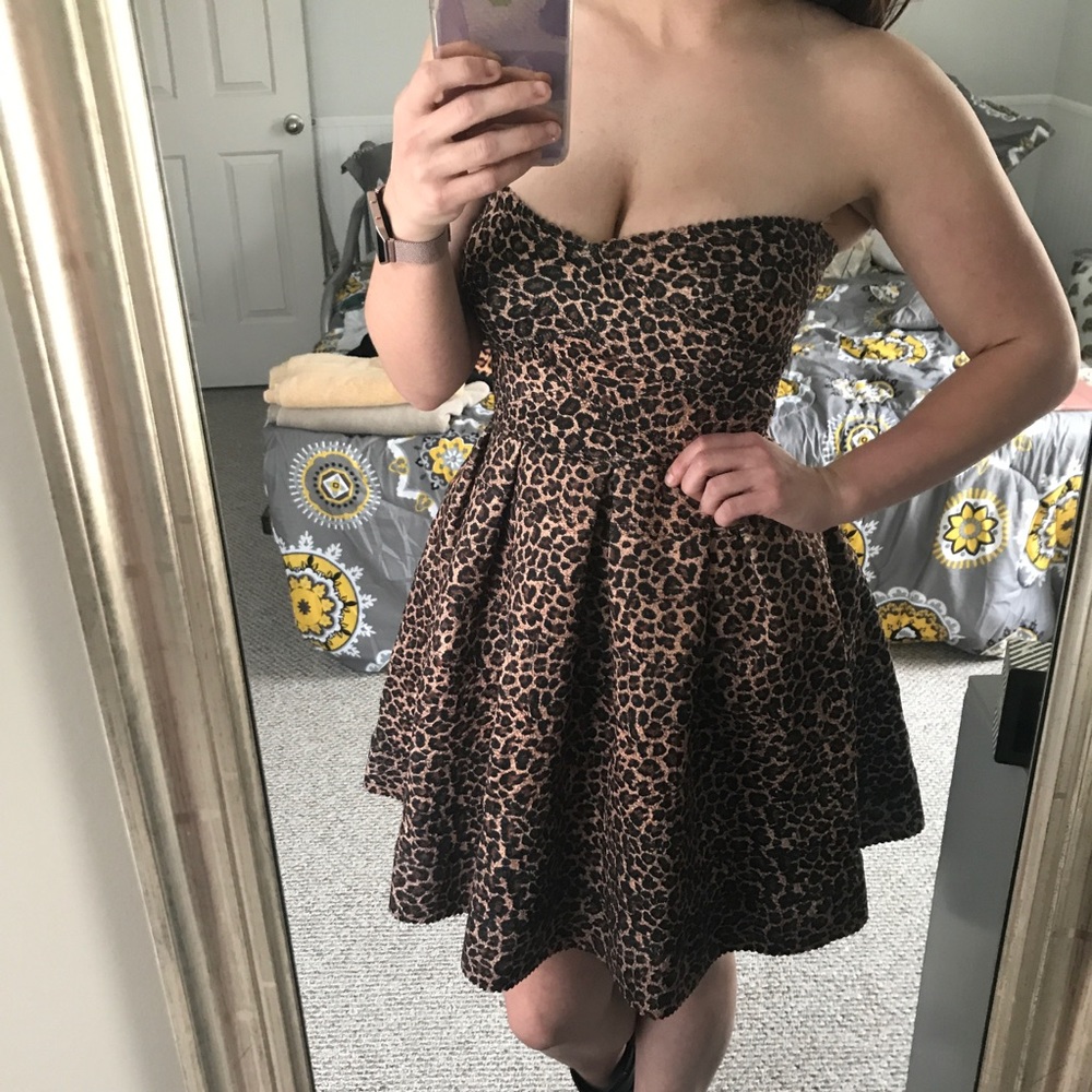 Cheetah print bandage dress