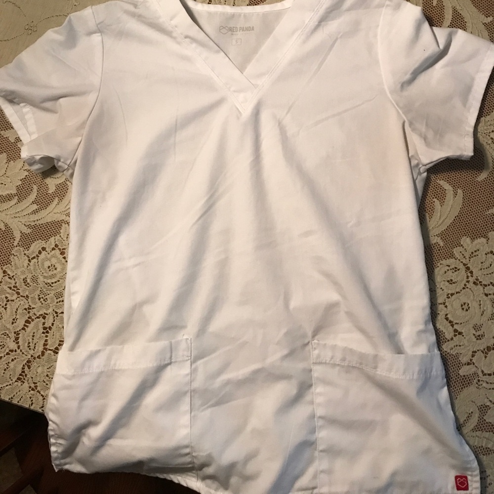 White Scrub Top