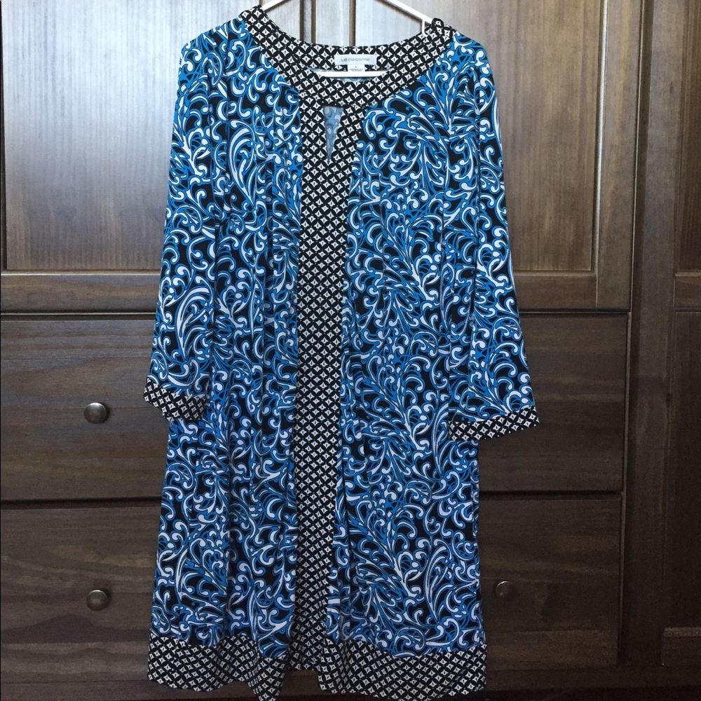 Blue black blouse