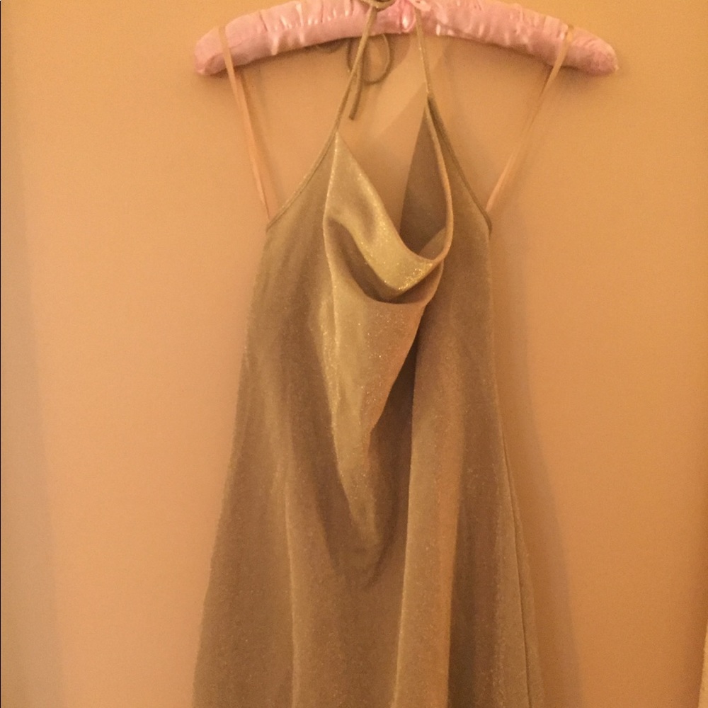 Gold Halter Cocktail Dress- will fit various sizes