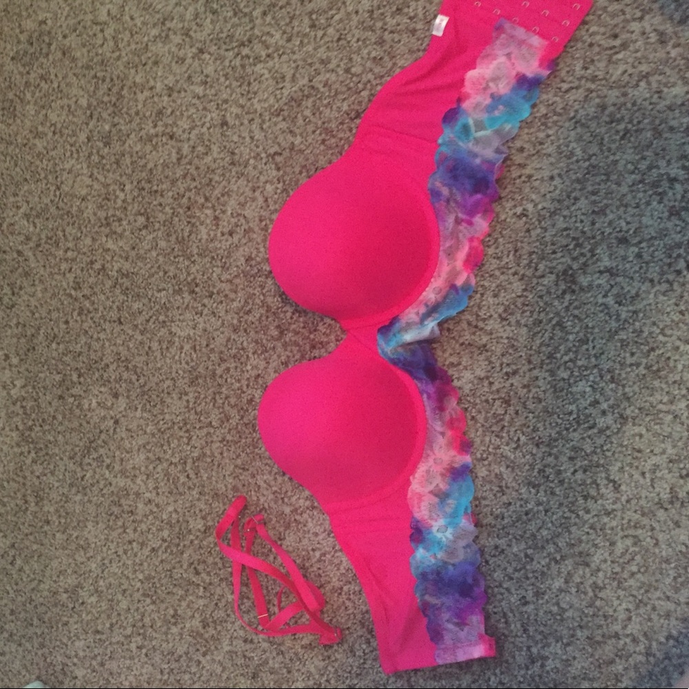 Hot pink PINK bra