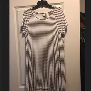 White and black swing dress