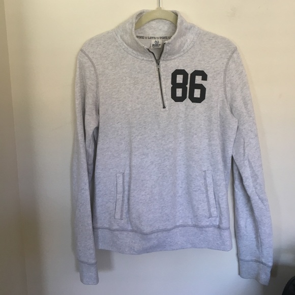 crew neck zip up sweatshirt - Picture 3 of 4