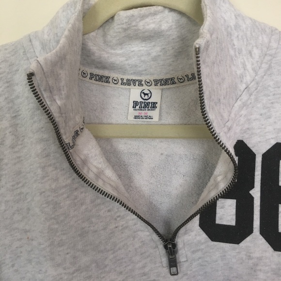 crew neck zip up sweatshirt - Picture 4 of 4