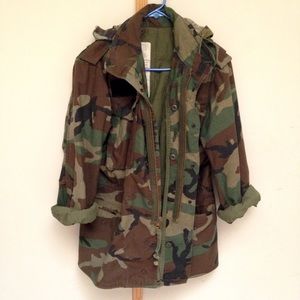 Camo Jacket W/ Hoodie