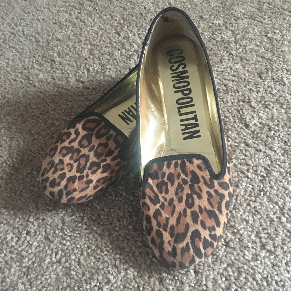 Cheetah print loafers