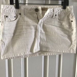 BKE White Jean Skirt
