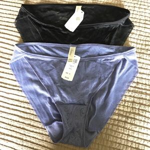2 pair of vanishing edge lace bikinis