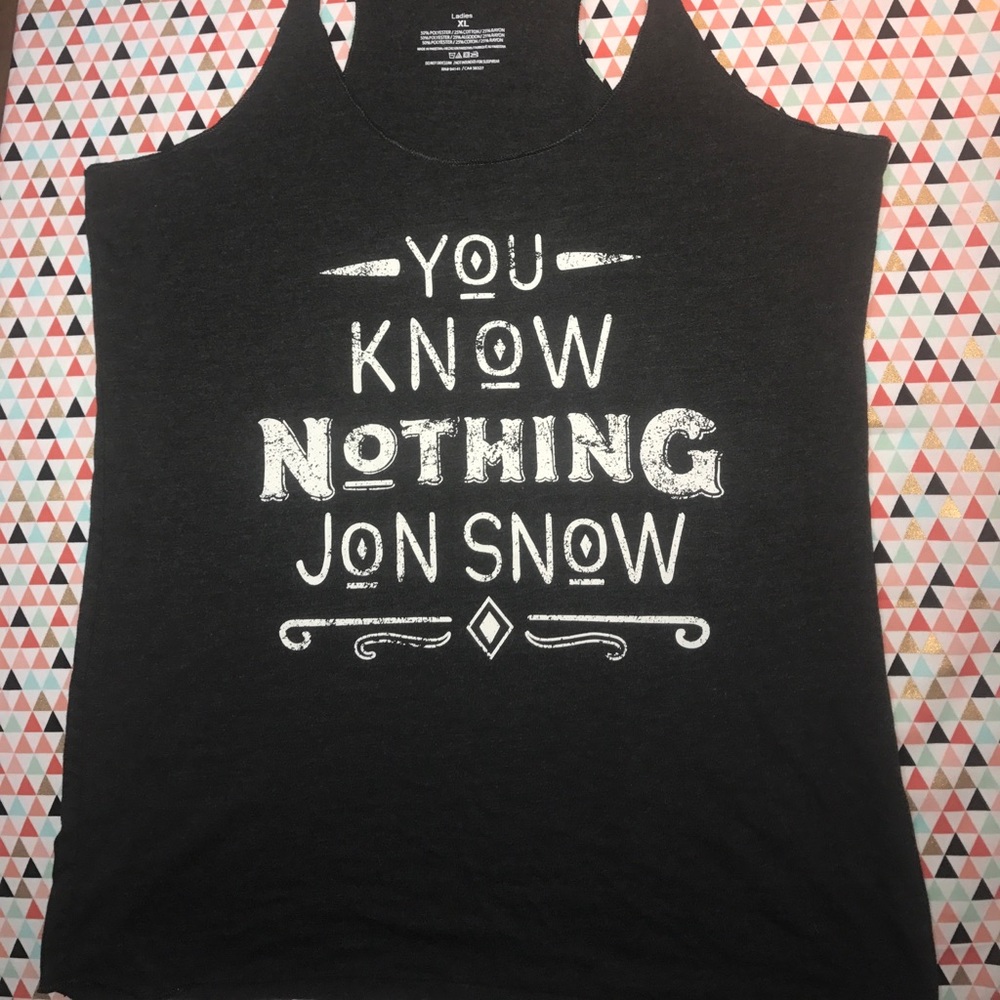 👚You Know Nothing Jon Snow tank Game of Thrones