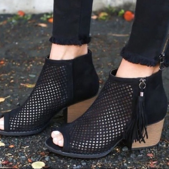 Black Fringe Bootie - Picture 5 of 5