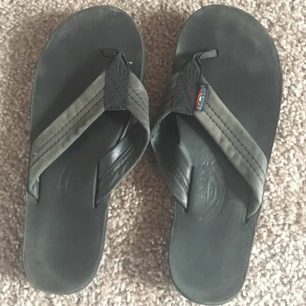 Rainbow flip flops