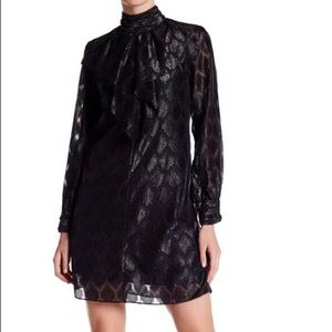 Nanette Lepore Jacquard Cascade Ruffle Dress