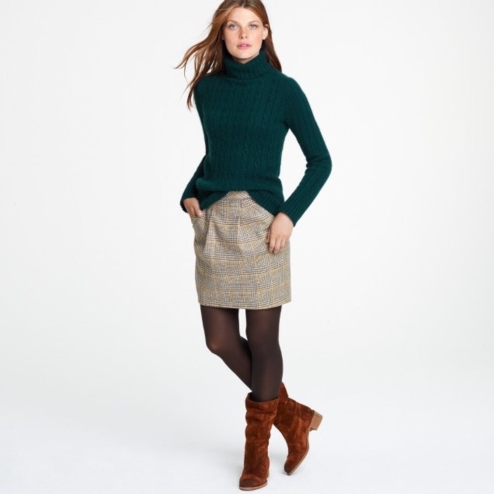 J Crew Houndstooth Skirt