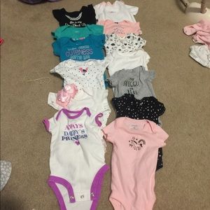 Set of 12 newborn onesies