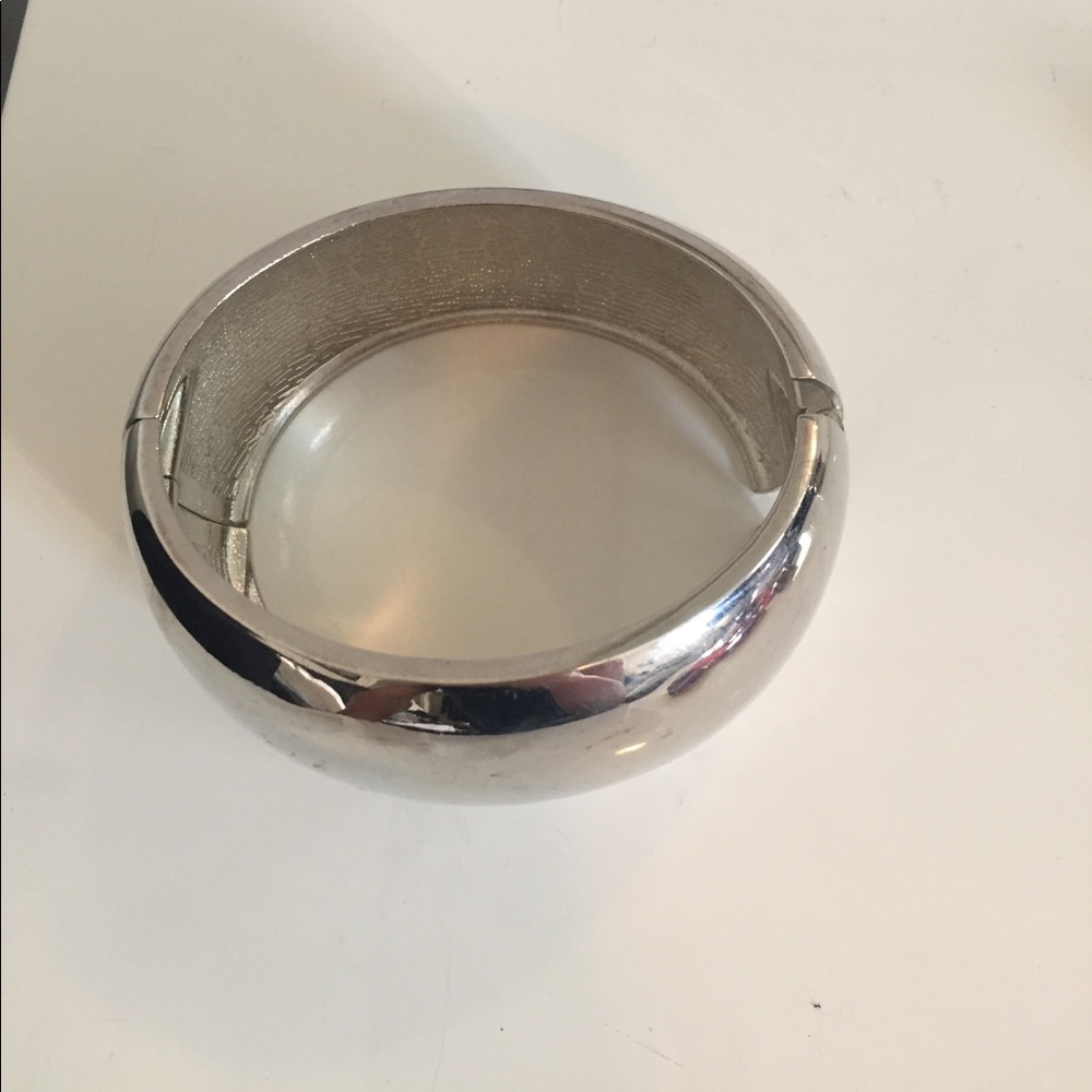 Wide silver cuff/ bangle. For large wrists.