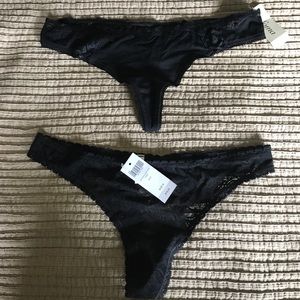 Black thong underwear