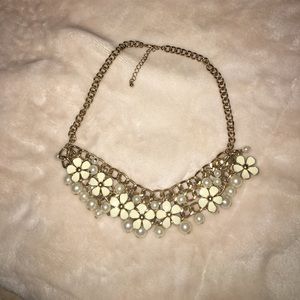 White floral necklace from Dillard's