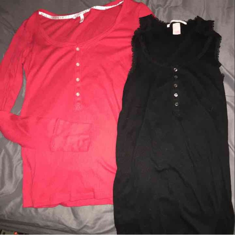 Victoria Secret Henley and tank top