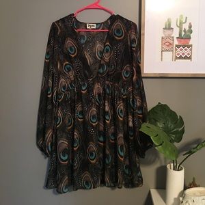 Mumu Feather Fans dress