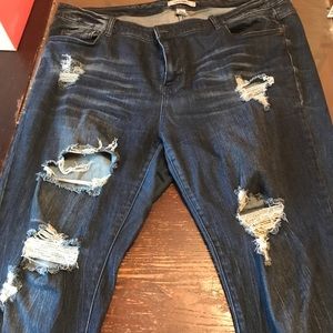 Refuge dark denim structure jeans