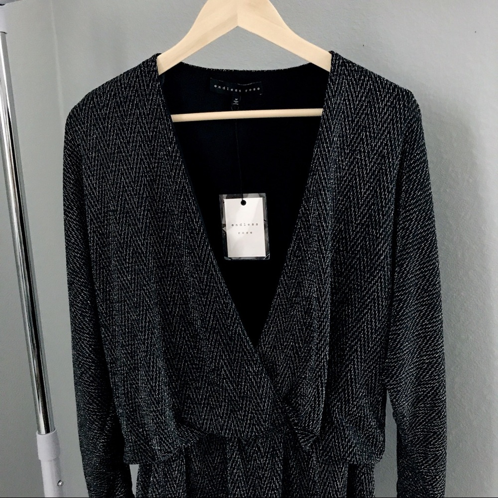 Metallic Wrap Romper - Picture 8 of 8