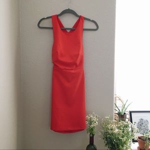 Zara Trafaluc Red Cut-out Cocktail Dress