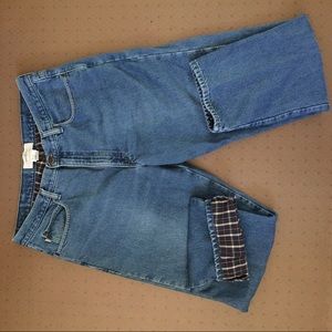L.L. Bean Double L Flannel Jeans Classic Fit 38x32