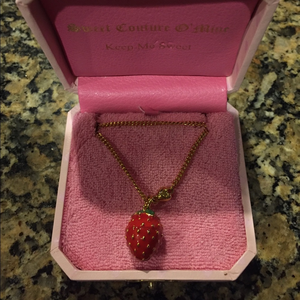 Juicy Couture strawberry charm necklace