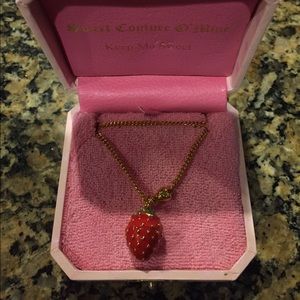 Juicy Couture strawberry charm necklace