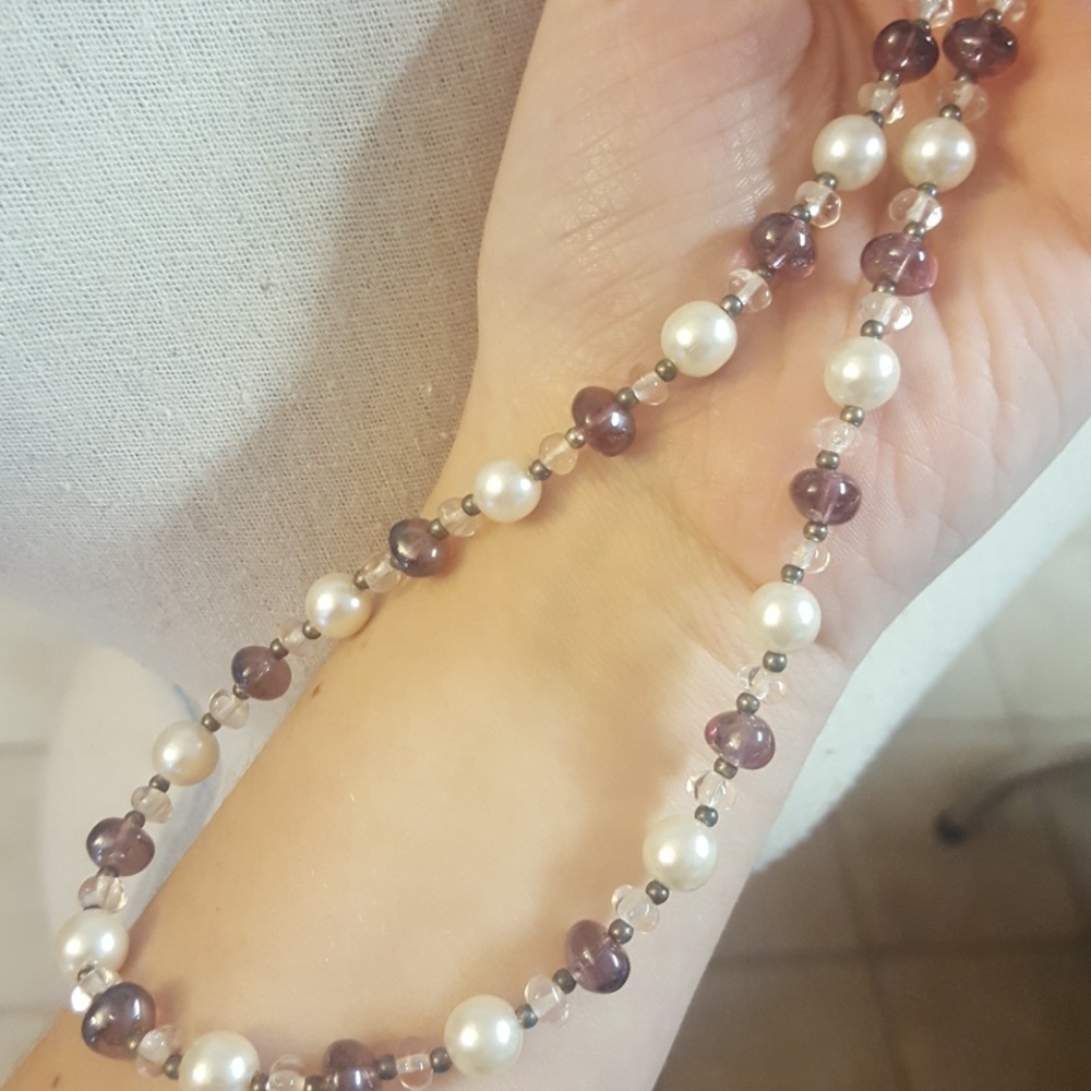 Beaded Pearl Necklace
