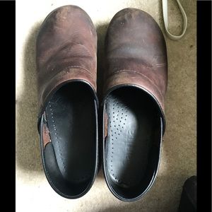 Size 41 Sanita's brown slip on shoes