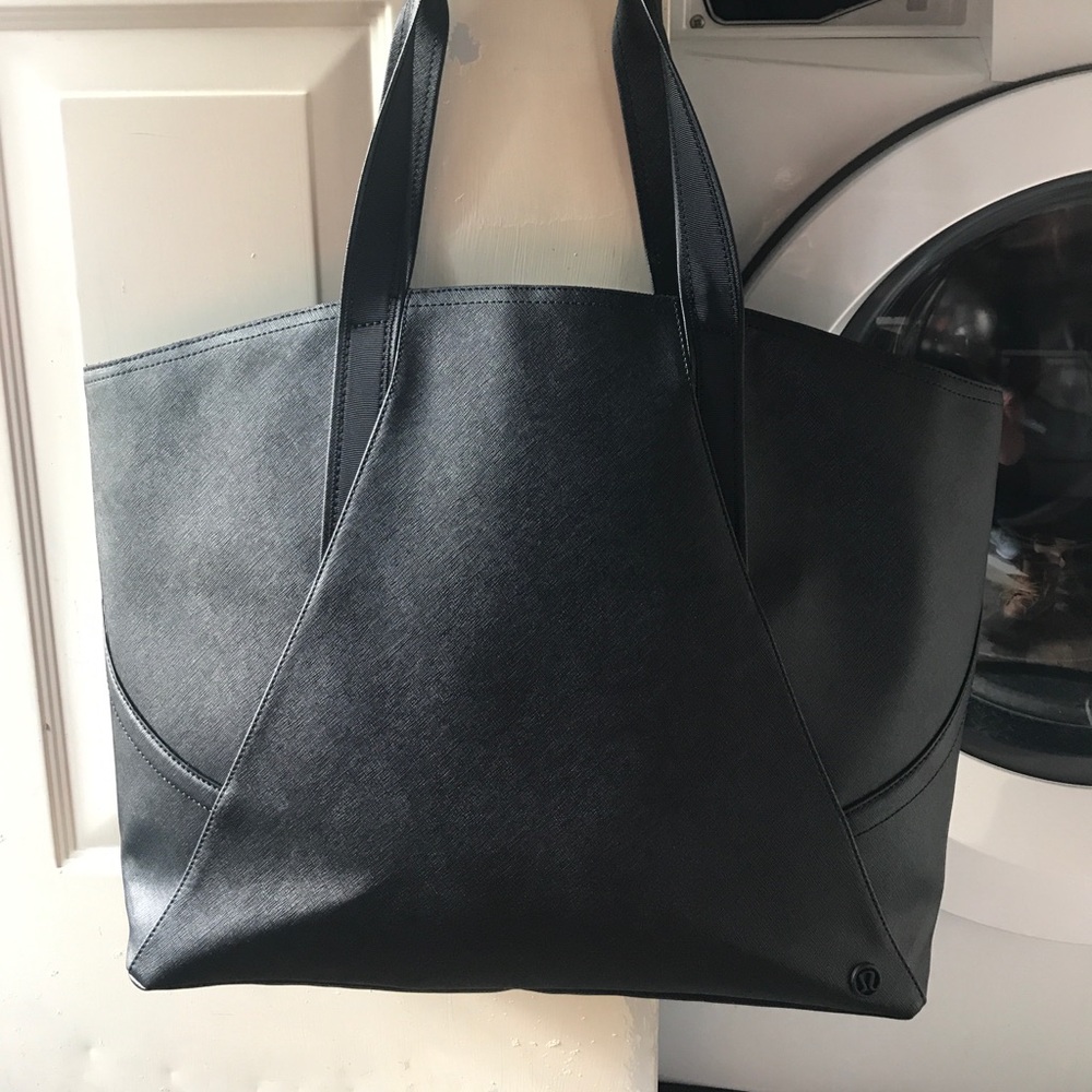 Black Lululemon Large All Day Tote And Lulu Clutch