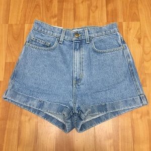 American Apparel High waist cuff shorts
