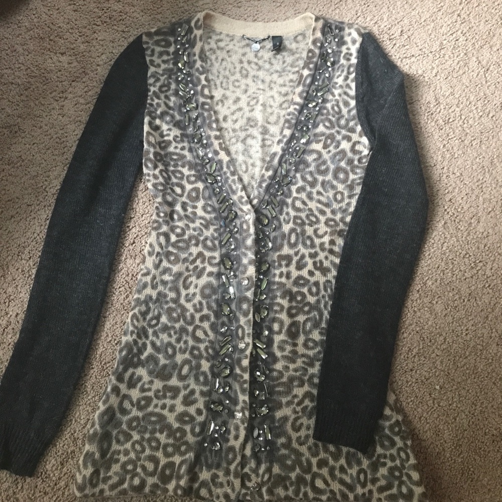 Buckle boutique leopard cardigan