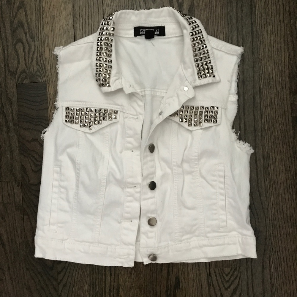 White studded vest