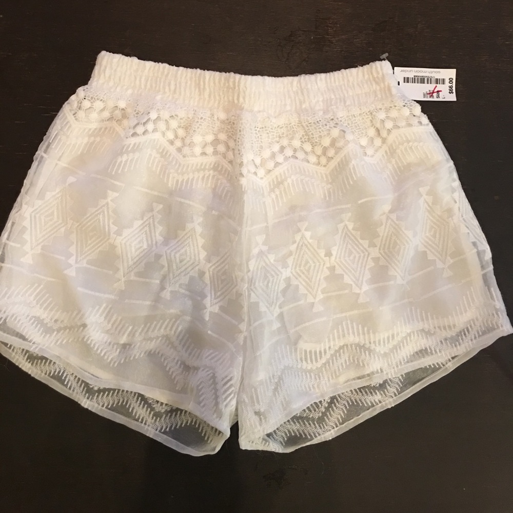 White Lace Shorts