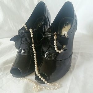 Peeptoe lace up Bootie