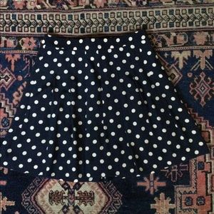 J. Crew pleated polka dot skirt