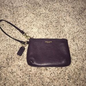 Genuine leather Coach wristlet