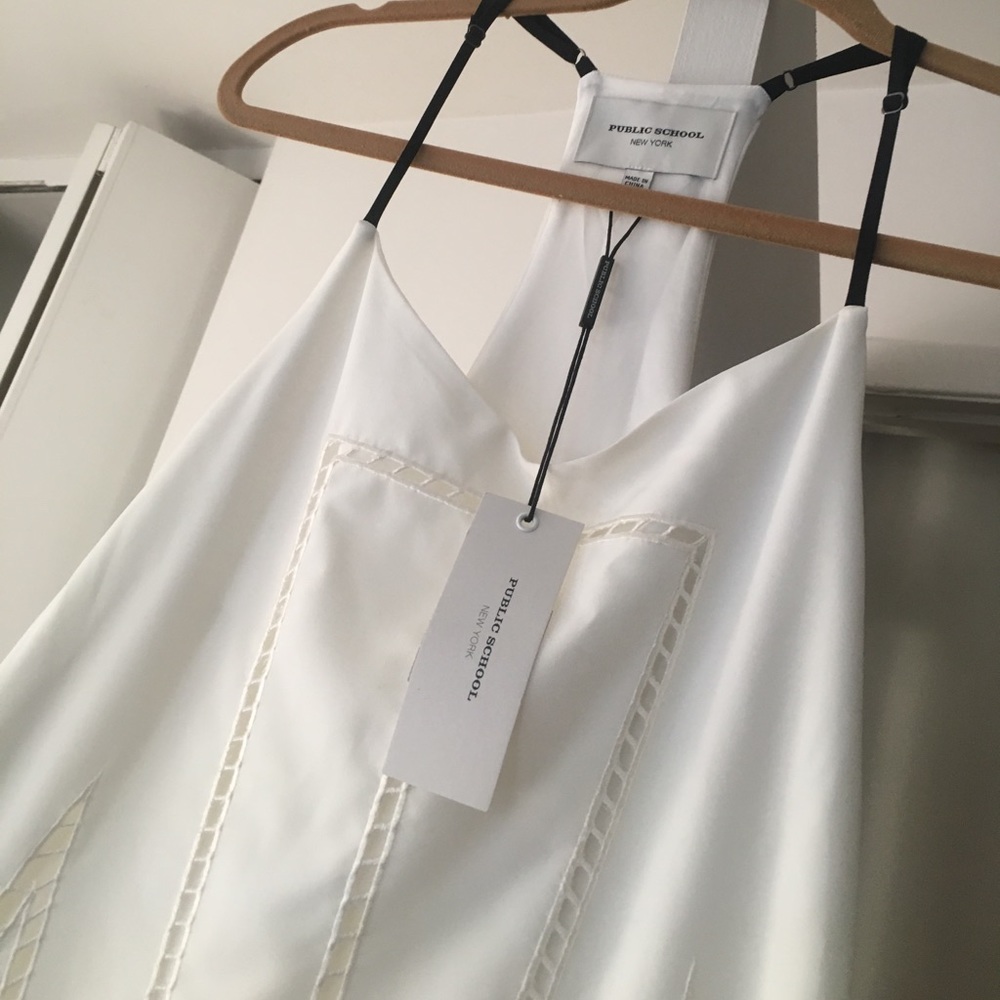 Public School silky off white dress