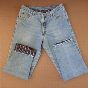 L.L. Bean Double L Flannel Jeans Classic Fit 38x32