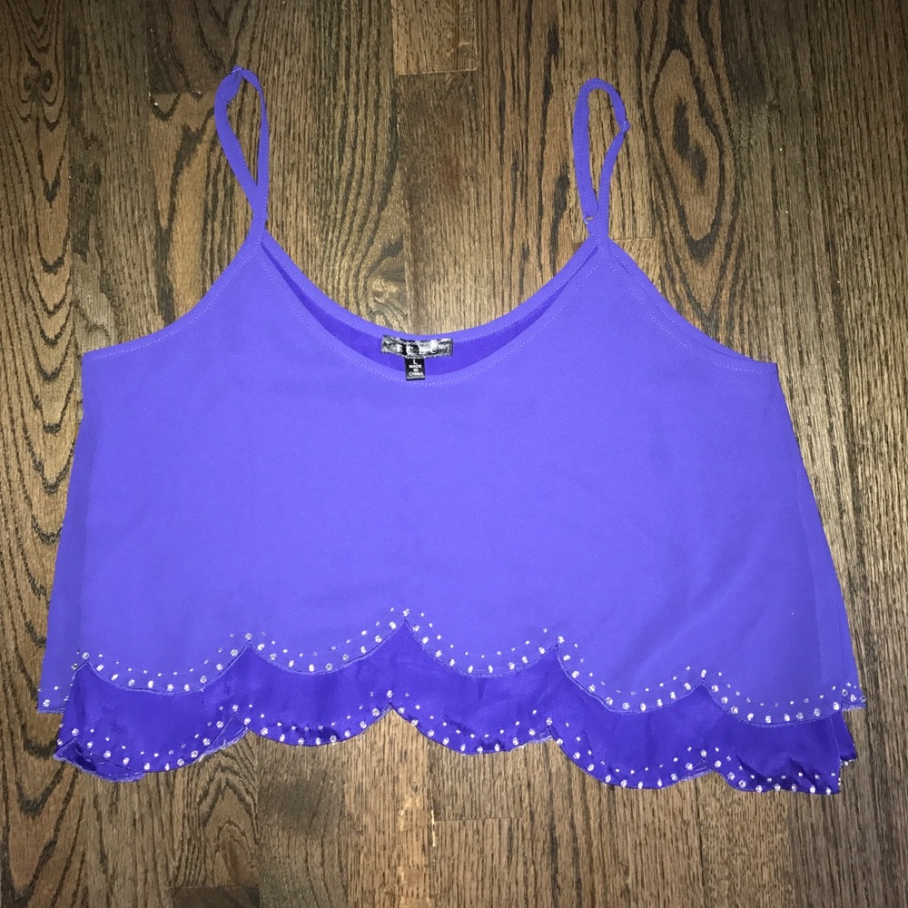 Blue crop top